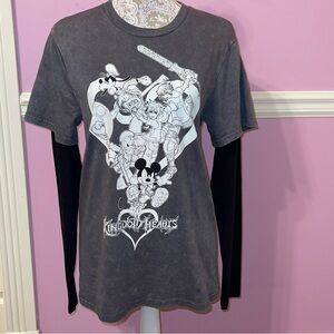 kingdom hearts Riku sora long sleeve top shirt emo goth gothic disney Mickey